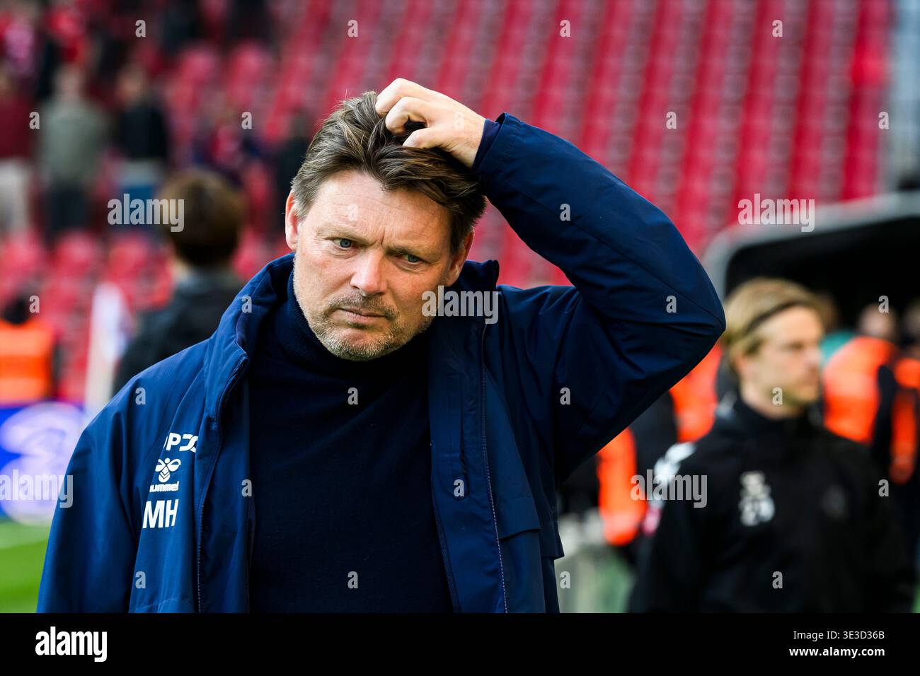 Cheftræner / Coach (FCF) - Michael Hansen. Superliga: FC København mod FC Fredericia - 22.03.2026. 3F Superliga Kvalifikationsspil. København, Dan Foto Stock
