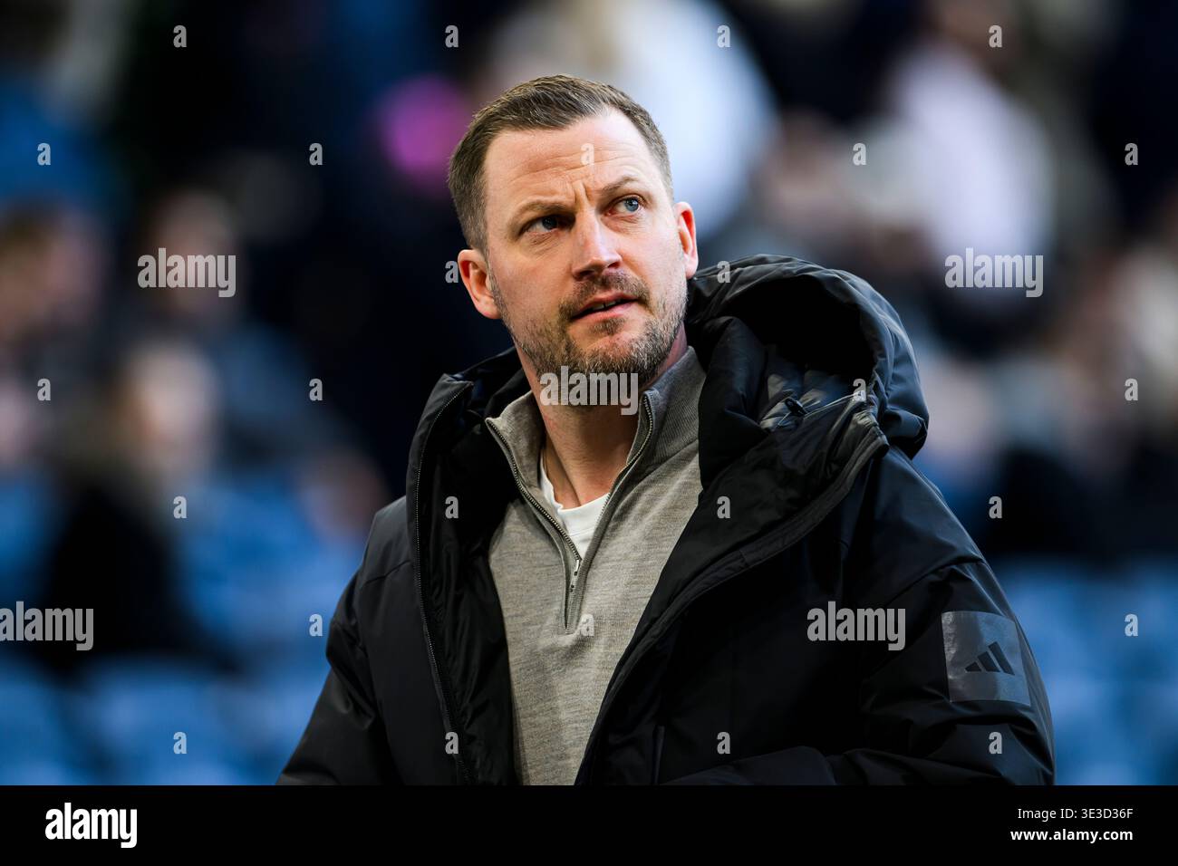 Cheftræner / Coach (FCK) - Jacob Neestrup. Superliga: FC København mod FC Fredericia - 22.03.2026. 3F Superliga Kvalifikationsspil. København, Dan Foto Stock