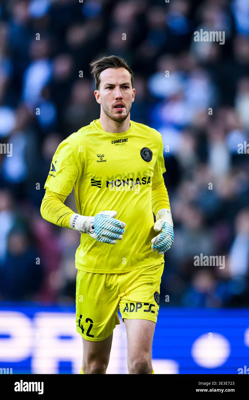 42 (FCF) - Etienne Green (custode). Superliga: FC København mod FC Fredericia - 22.03.2026. 3F Superliga Kvalifikationsspil. København, Danmark. 22 Foto Stock