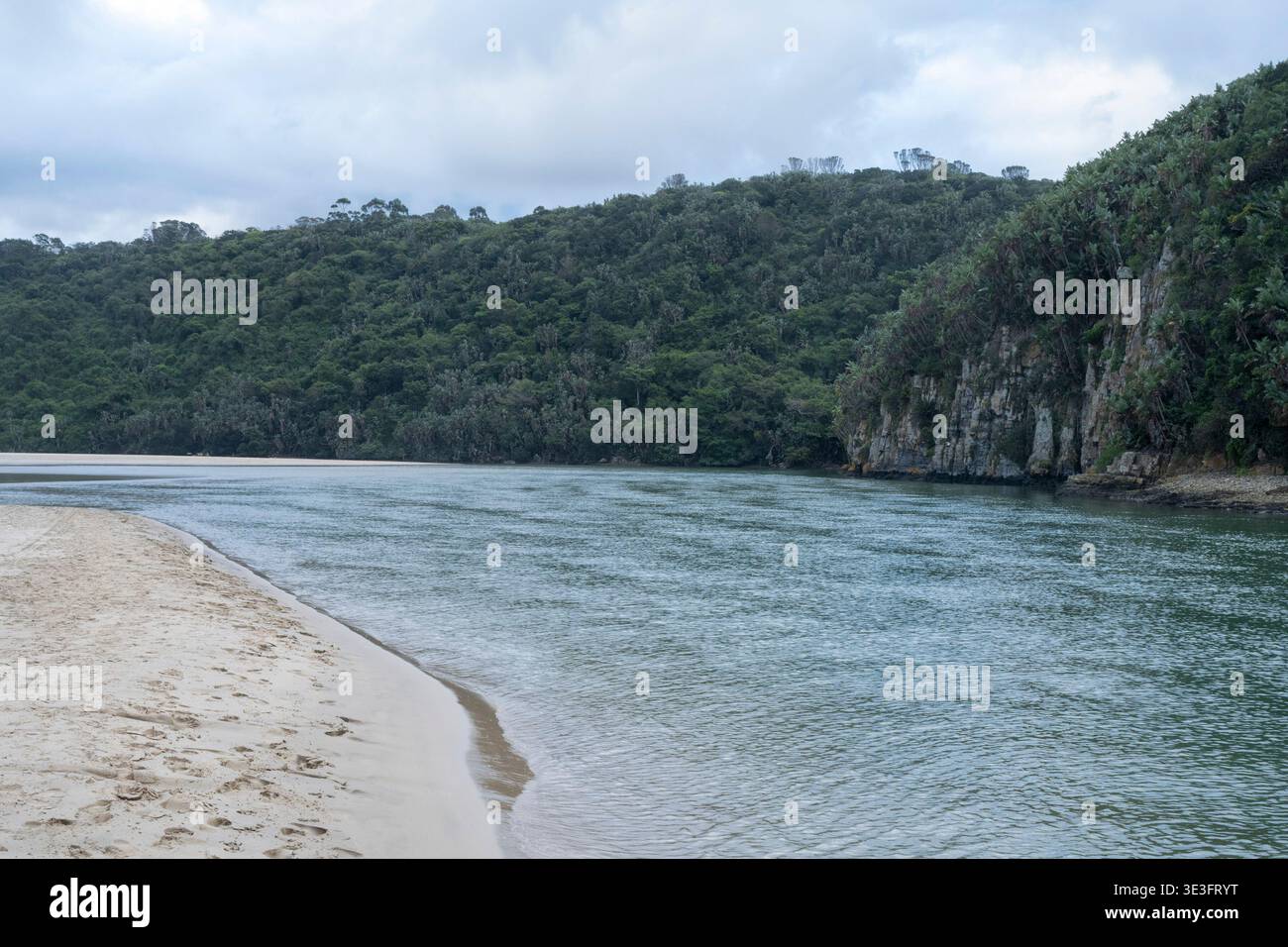 Bocca del fiume Gonubie, Sudafrica Foto Stock
