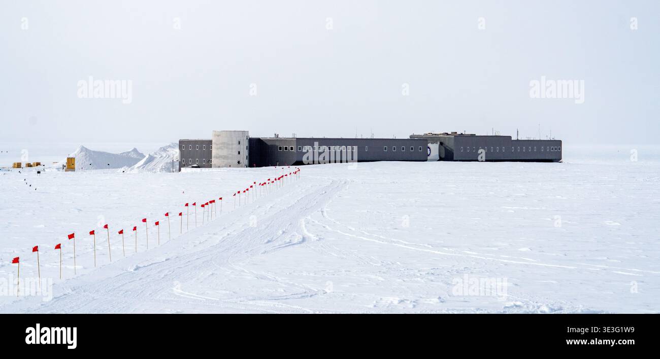Amundsen-Scott South Pole Station del settore Clear Air (CAS), Polo Sud, Antartide Foto Stock