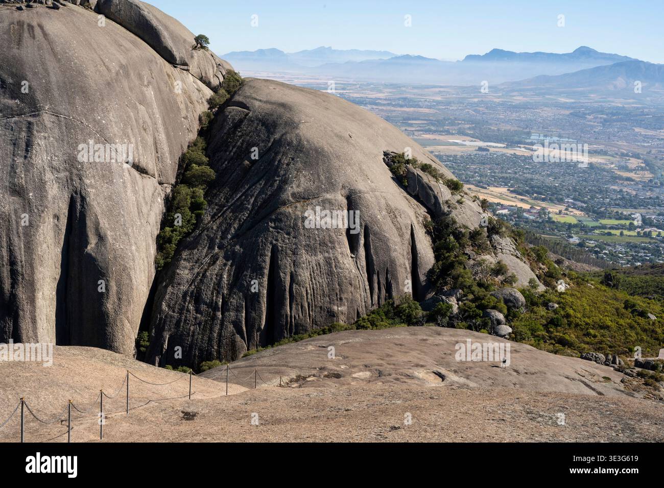 Gordon's Rock visto da Bretagne Rock, Paarl Mountain Nature Reserve, Paarl, Sudafrica Foto Stock