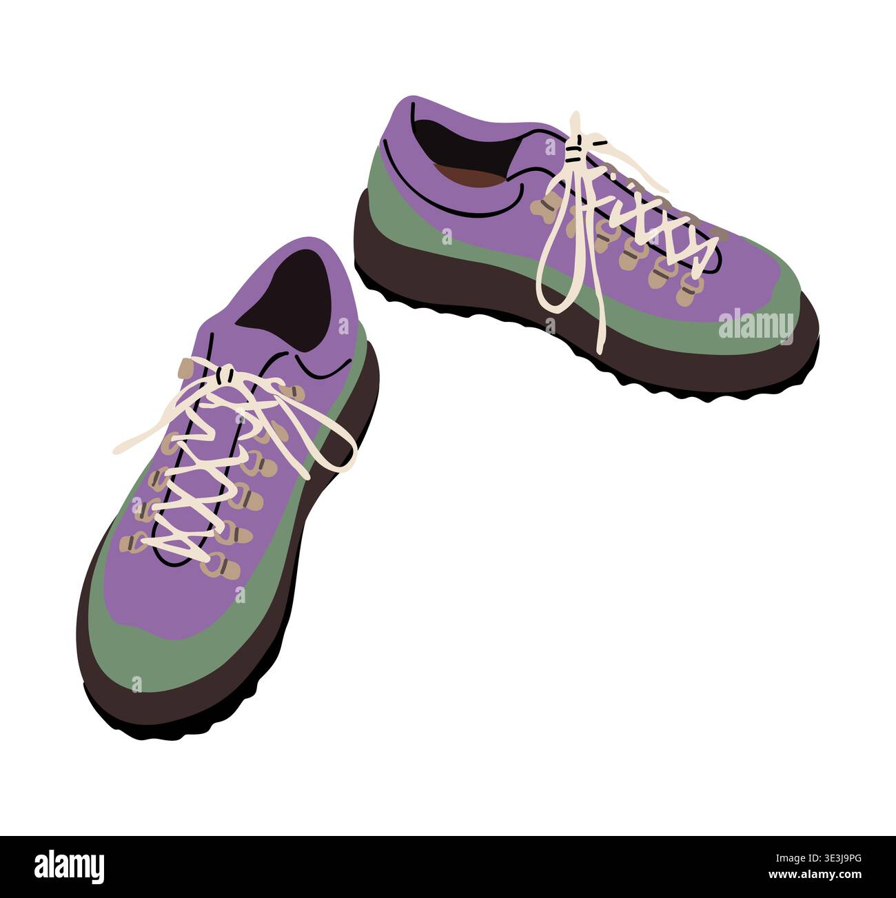 Sneaker moderne dai colori vivaci Illustrazione Vettoriale