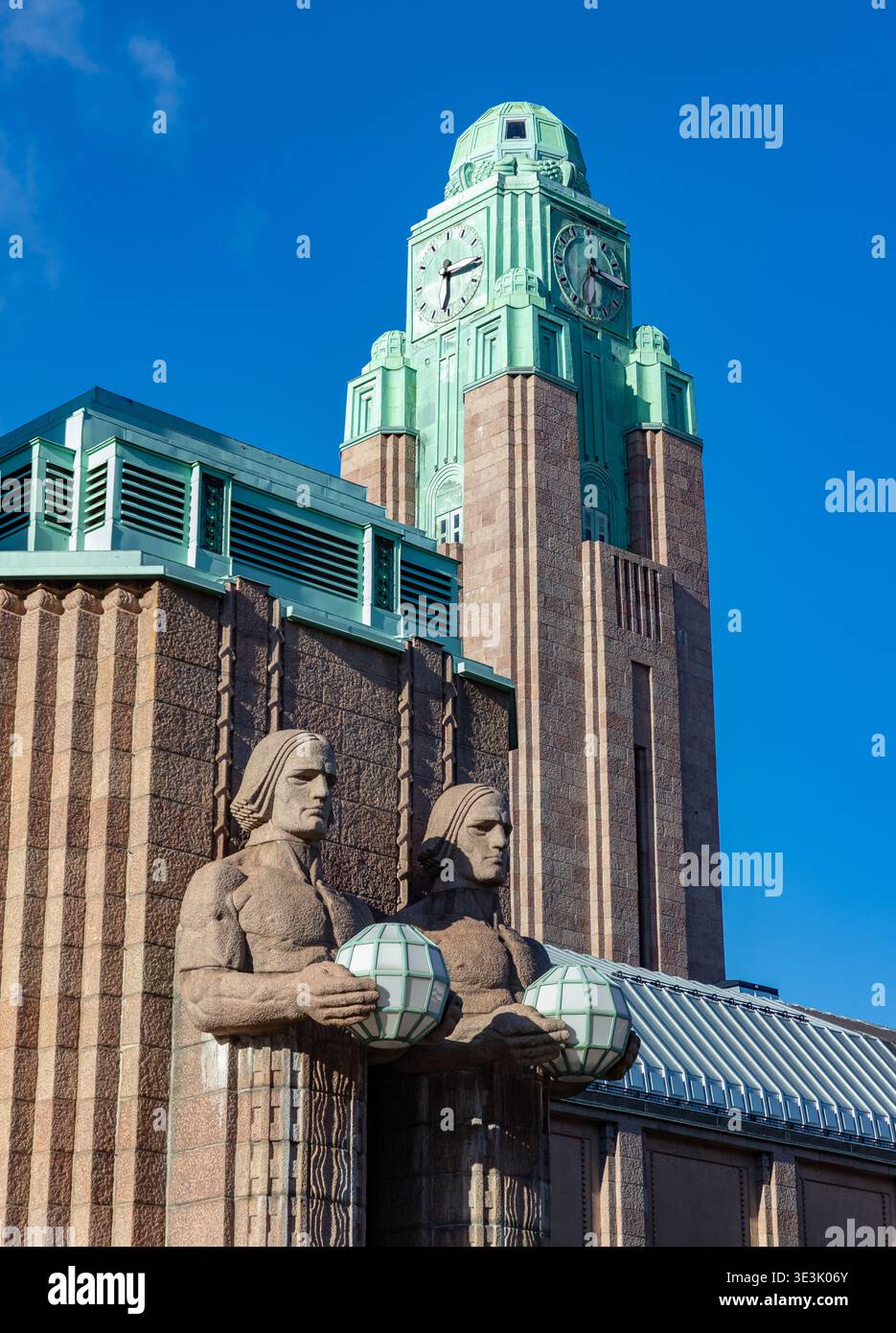 Una foto della stazione centrale di Helsinki. Foto Stock