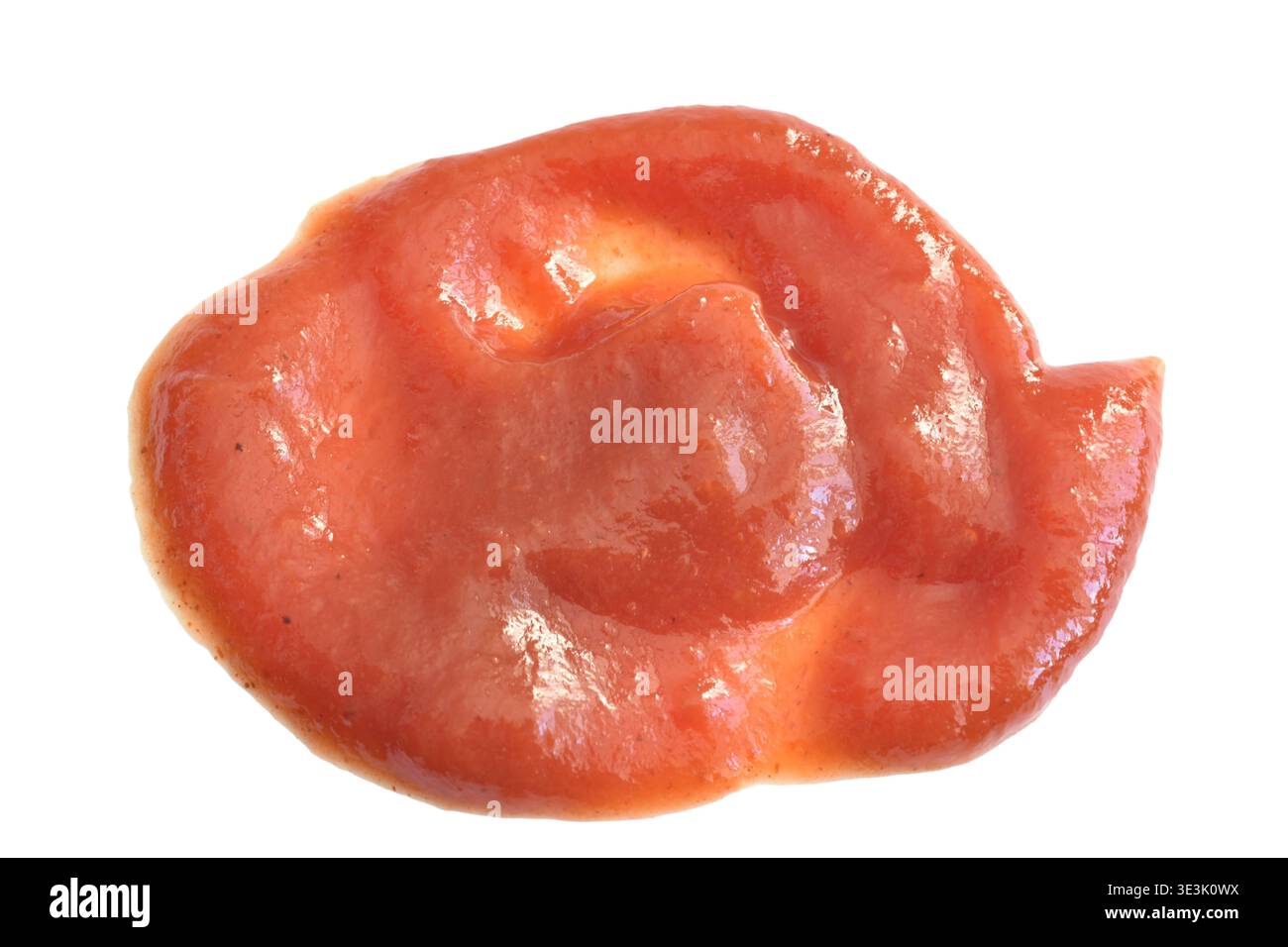 Una marmellata di ketchup di pomodoro isolata su fondo bianco. Foto Stock