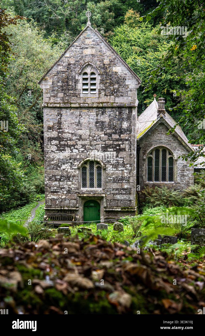 Minster chiesa in Boscastle, Cornwall, Regno Unito Foto Stock