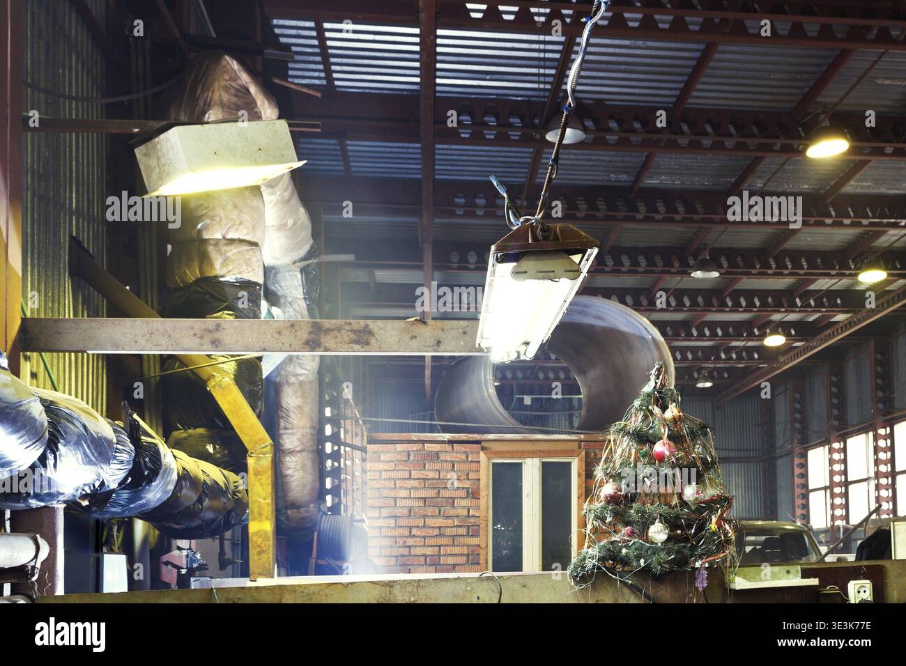Decorazione Camion Bianco Con Girasole E Luci LED, Stile Vintage, In Metallo Pressofuso