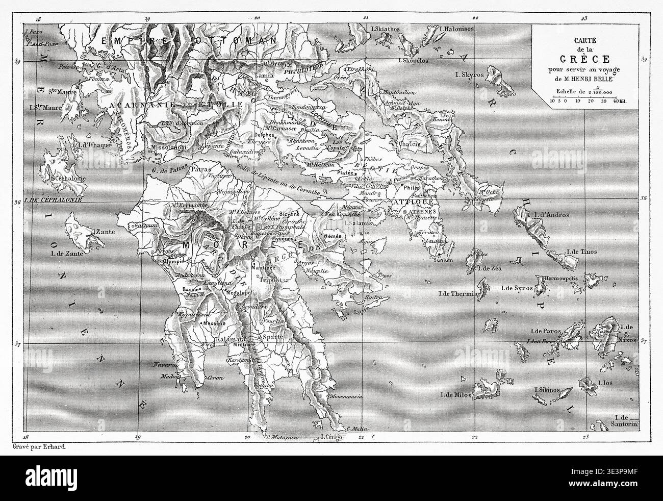 Mappa finemente della grecia immagini e fotografie stock ad alta ...