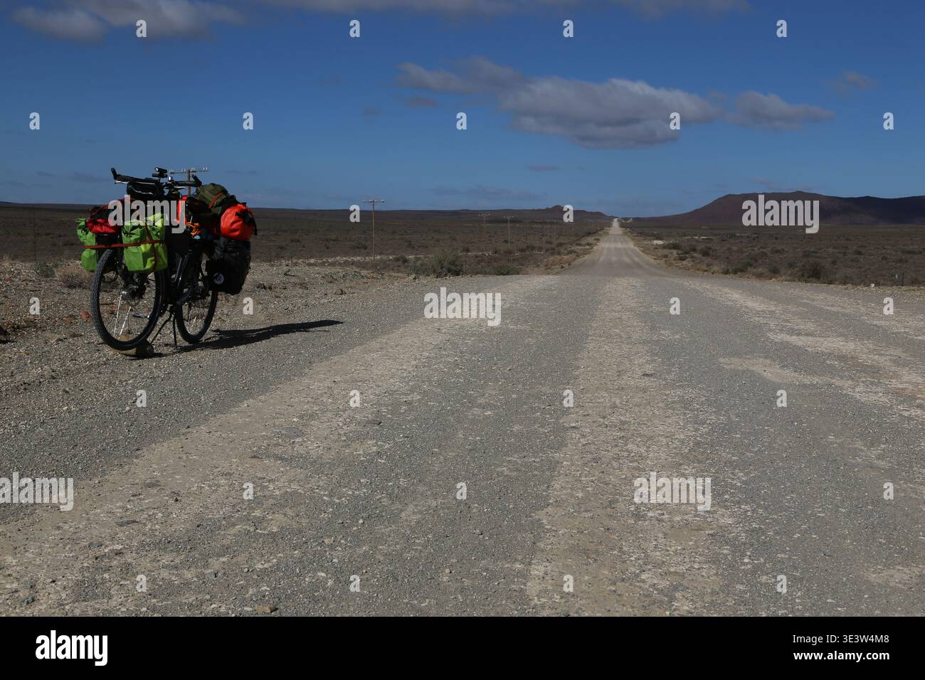 Tour in bicicletta attraverso il Karoo, Sud Africa Foto Stock