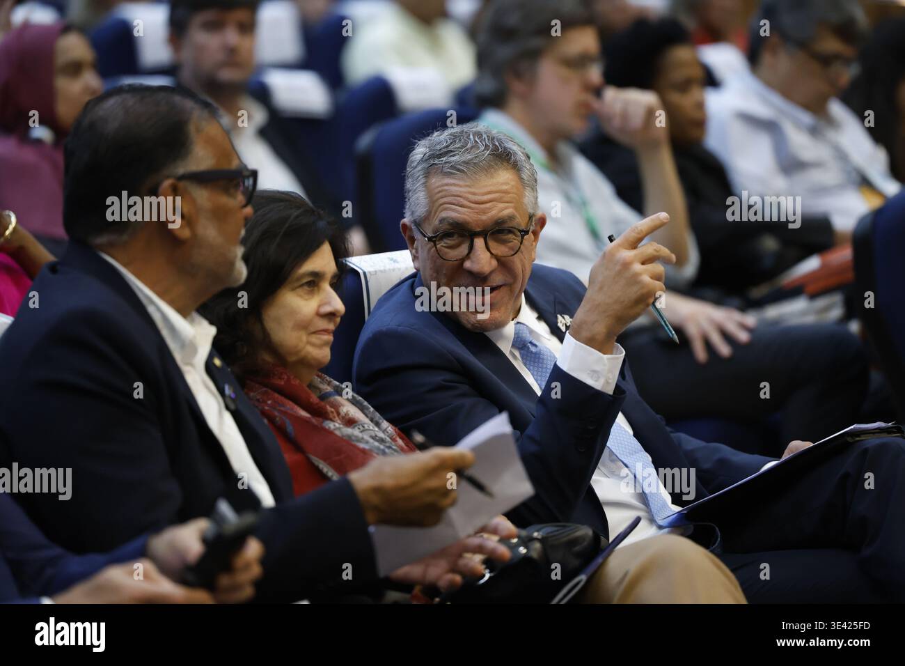 Il ministro della salute del Brasile, Alexandre Padilha, presso la Fondazione Oswaldo Cruz Fiocruz - Rio de Janeiro, Brasile 03.24.2026 Foto Stock