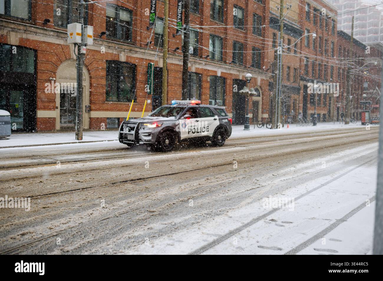 Scene innevate intorno alla Greater Toronto area Foto Stock