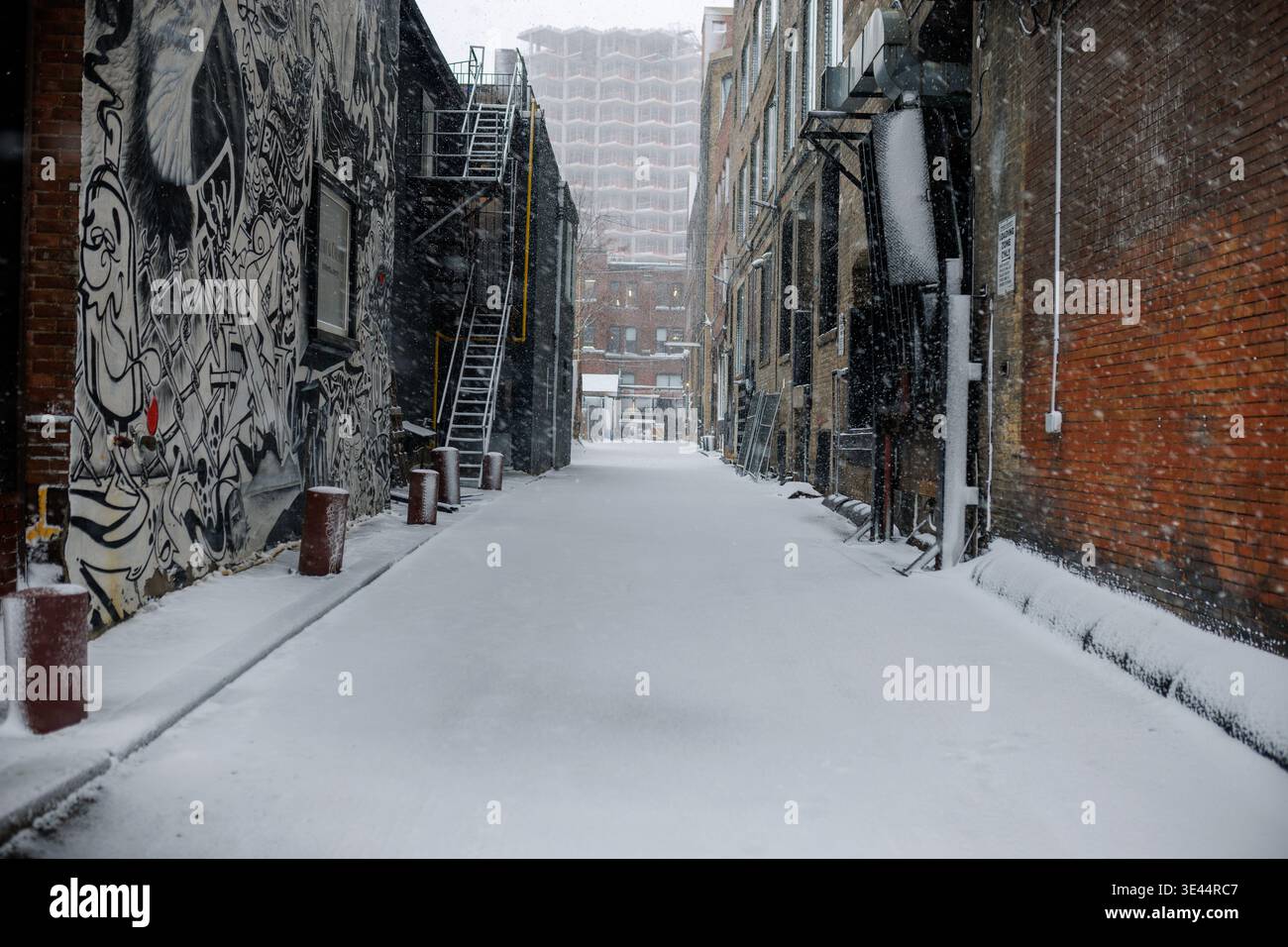 Scene innevate intorno alla Greater Toronto area Foto Stock