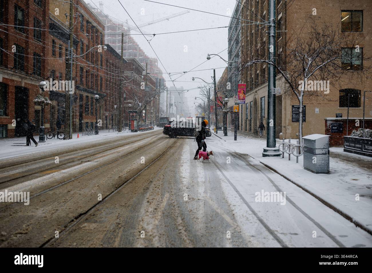 Scene innevate intorno alla Greater Toronto area Foto Stock