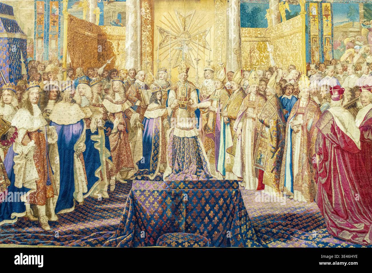 Francia, Parigi, Grand Palais, il Tesoro riscoperto del Re Sole, mostra di tappeti monumentali commissionata da Luigi XIV per la grande Galerie del Louvre, 1° febbraio 8, 2026 Foto Stock