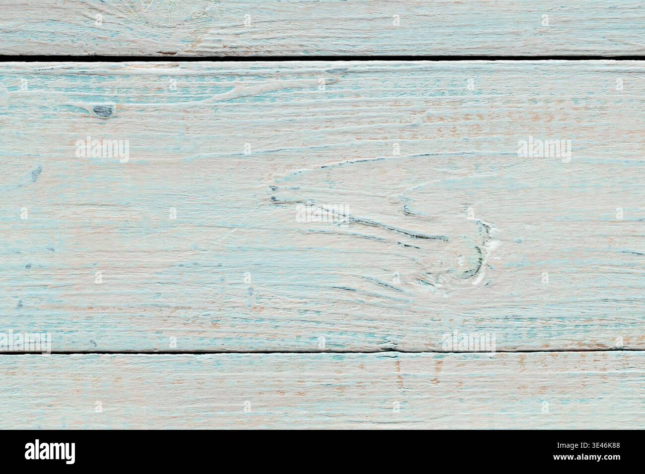 Tavole in legno vintage con vernice turchese sbucciata per uno sfondo rustico e shabby chic Foto Stock