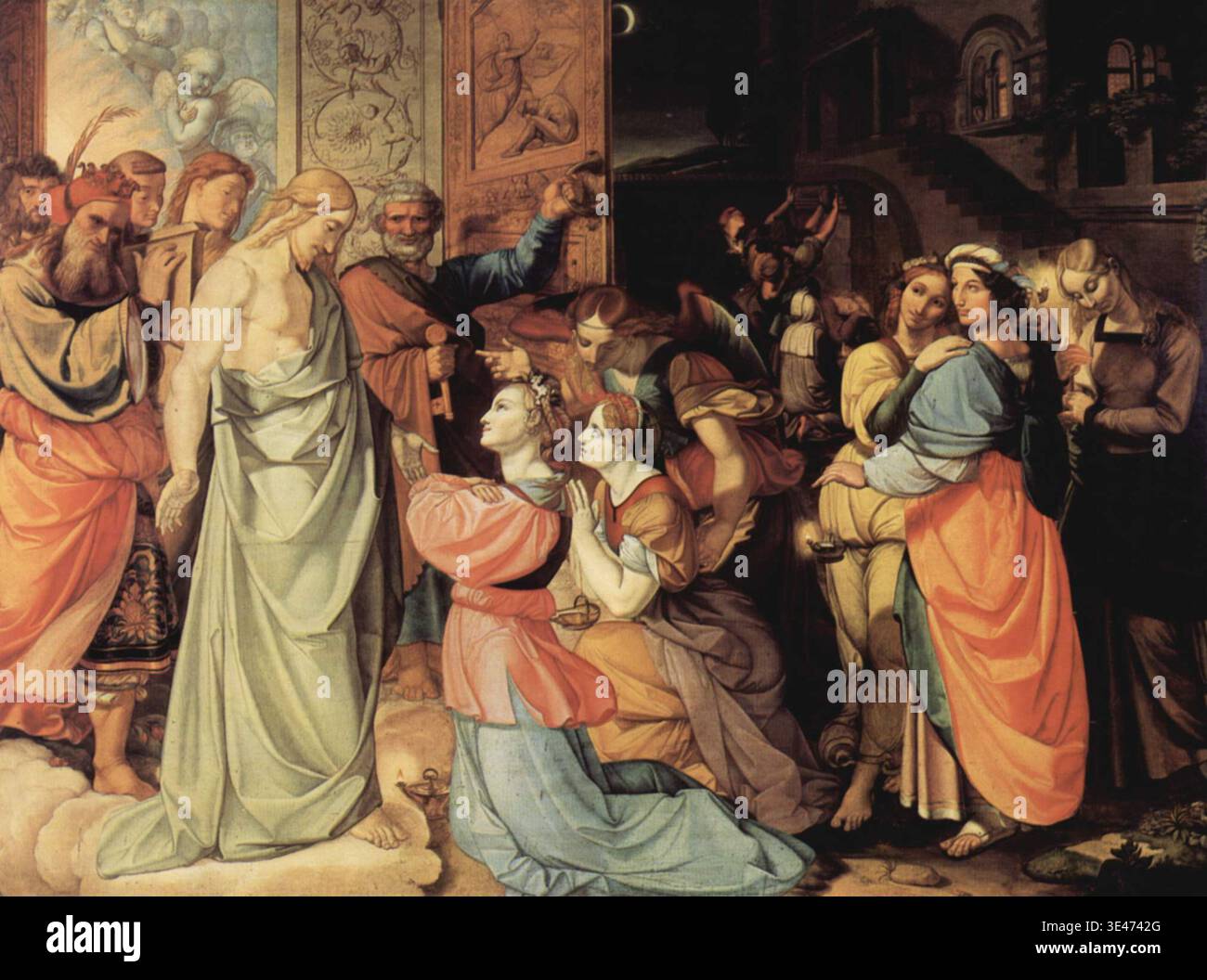 Peter von Cornelius: La parabola delle vergini sagge e sciocche (incompiuta) Foto Stock
