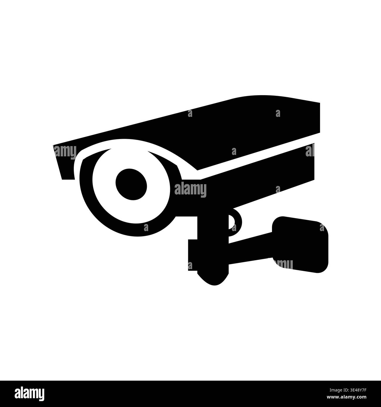 Immagine vettoriale dell'icona della telecamera CCTV di alta qualità isolata su sfondo bianco. Adatto per siti web di sicurezza, sistemi di sorveglianza, app di monitoraggio, Illustrazione Vettoriale