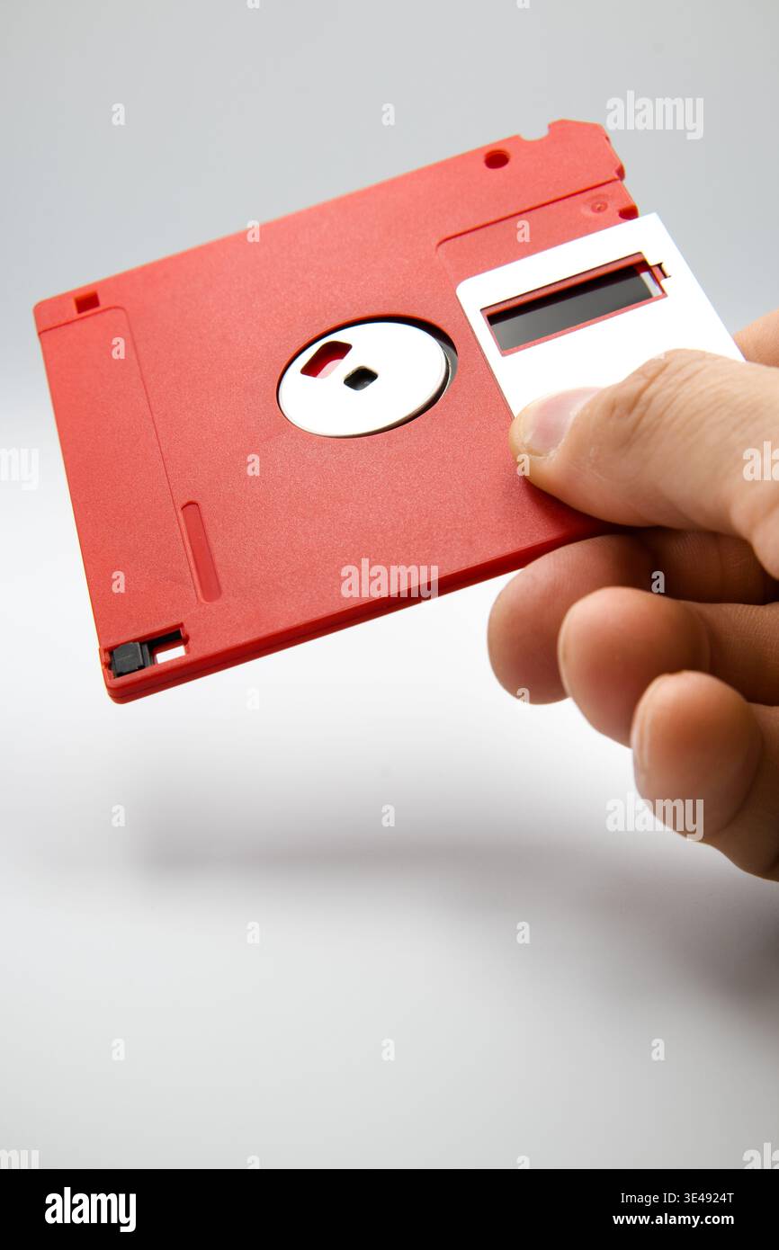 i floppy disk da 3,5 pollici sono un metodo di memorizzazione dei dati. Foto Stock