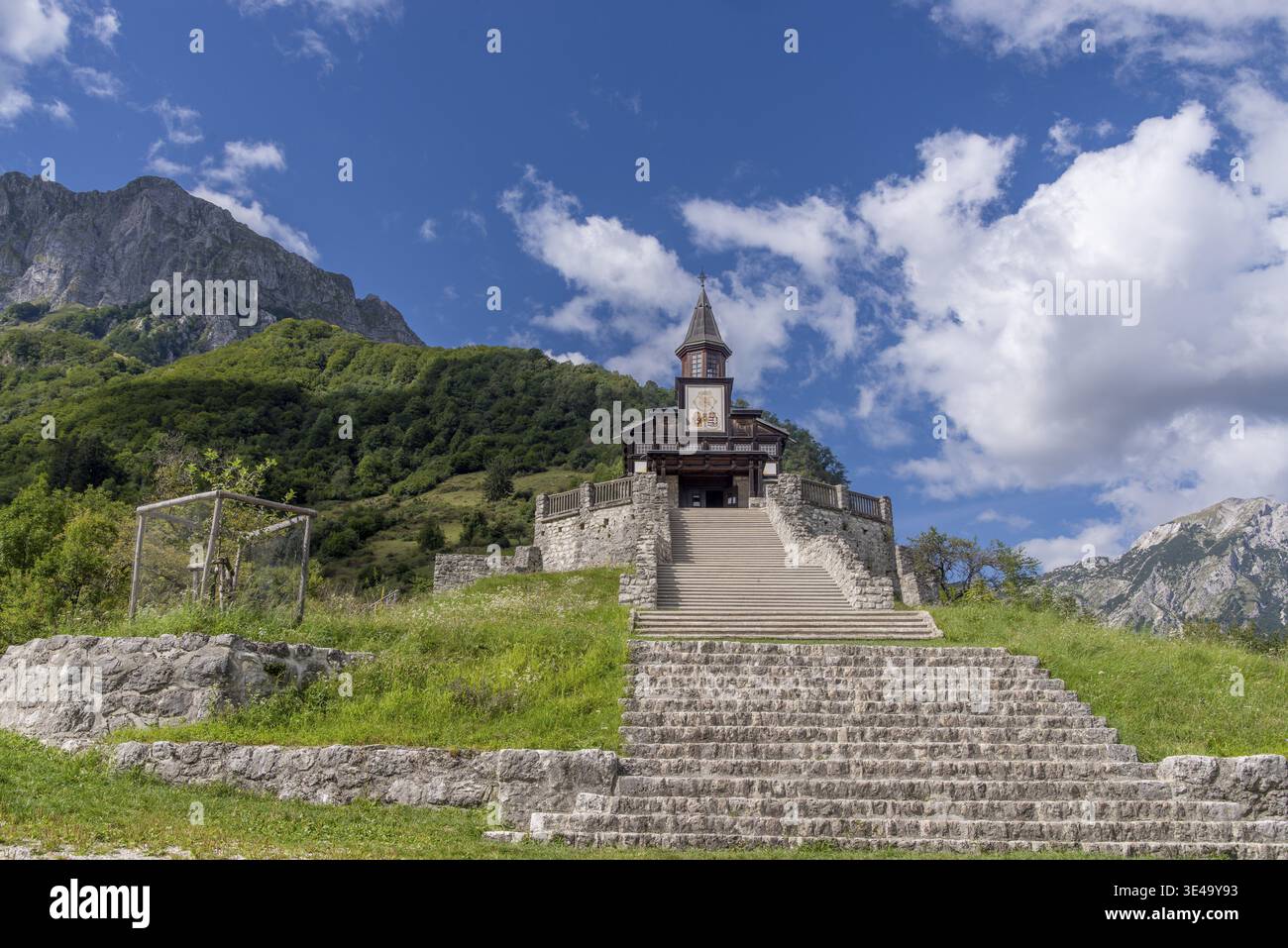 Chiesa dello Spirito Santo Javorca, dedicata ai caduti della prima guerra mondiale, Slovenia Foto Stock