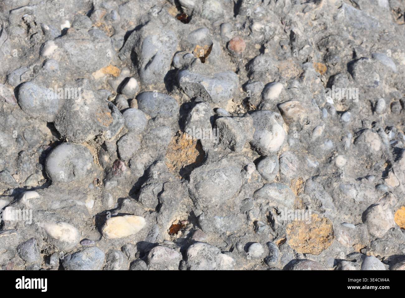 primo piano della consistenza di rocce conglomerate Foto Stock