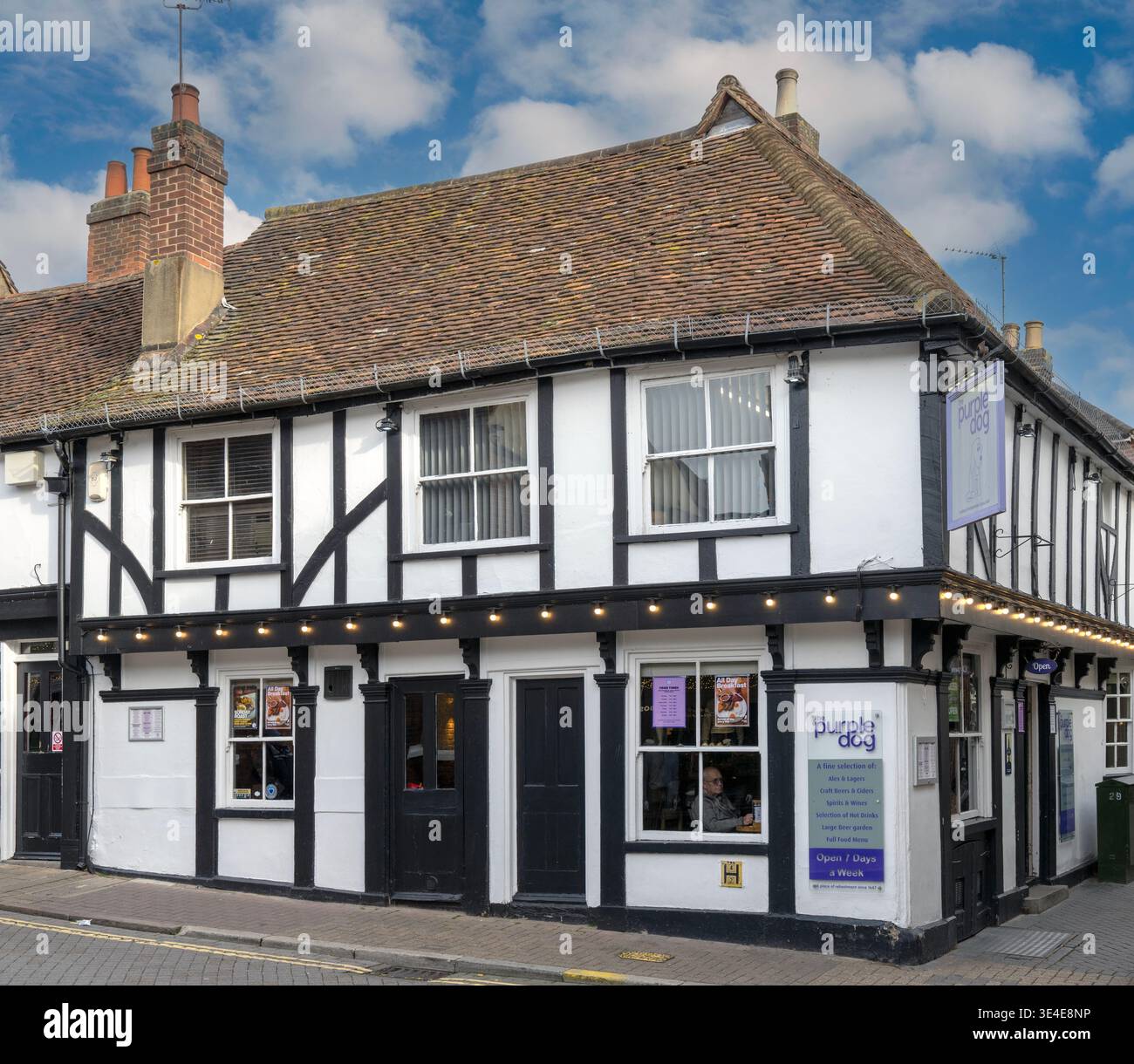 The Purple Dog - Public House - ELD Lane, Colchester, Essex, Inghilterra, Regno Unito - edificio classificato di grado II Foto Stock