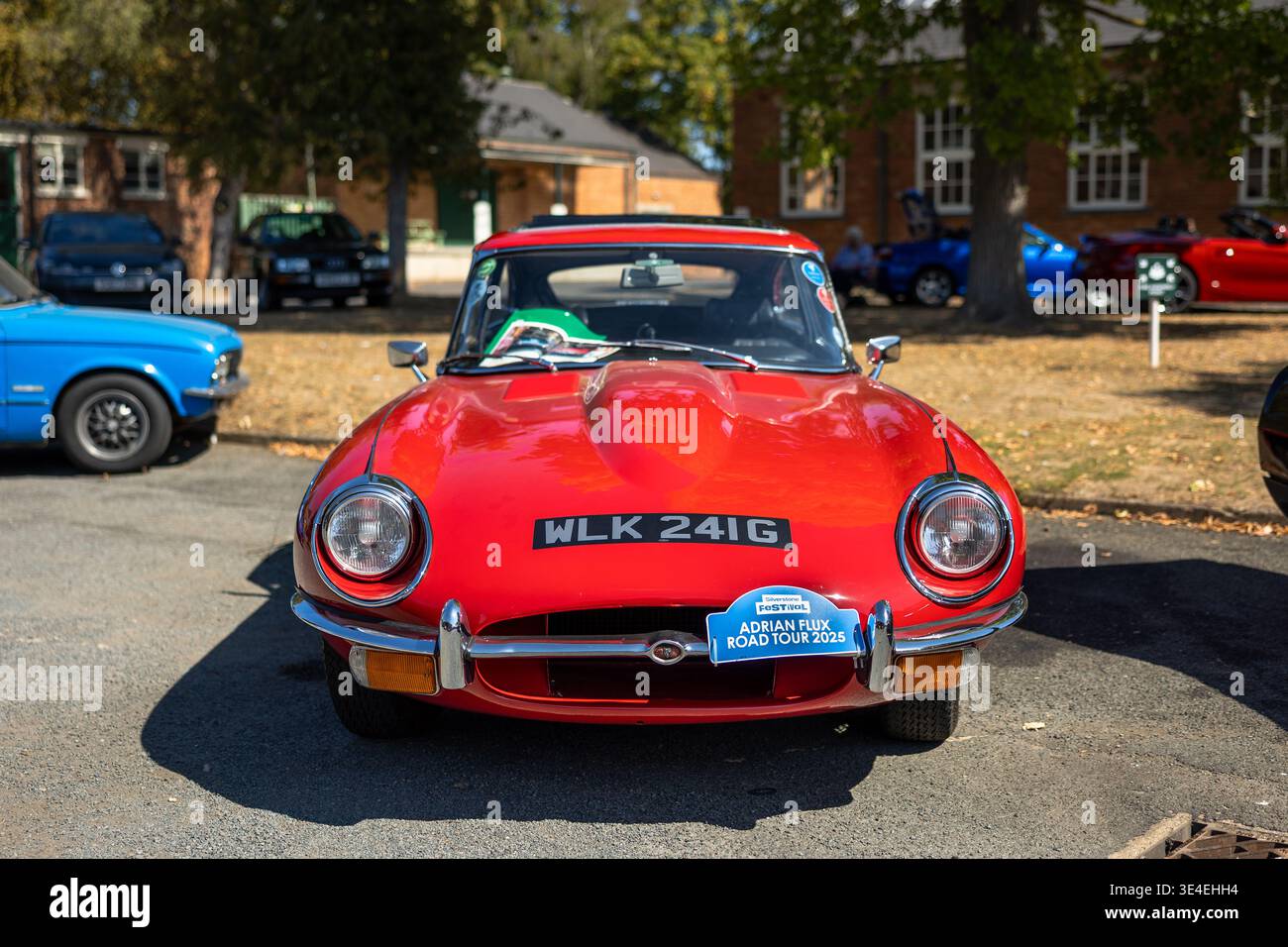 1969 Jaguar e-TYPE 4,2, in mostra al Bicester Motion Scamble il 25 agosto 2025. Foto Stock