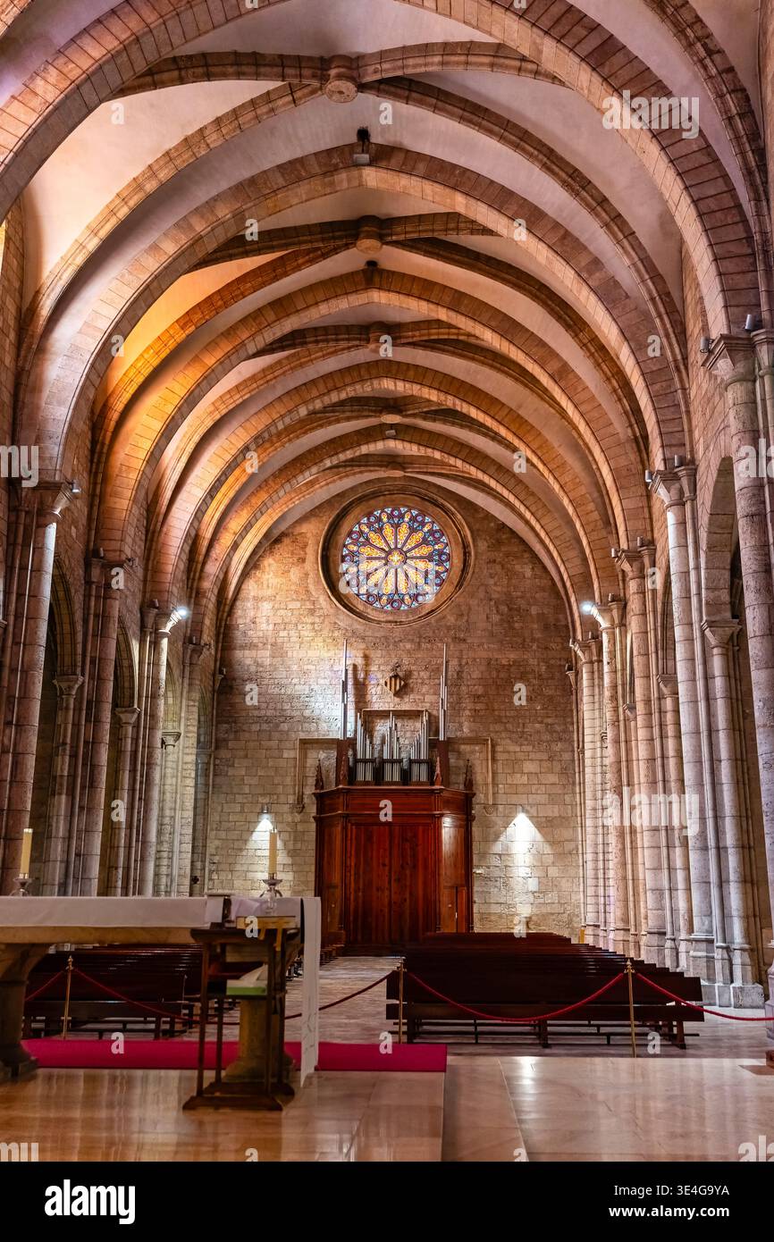 Interno della chiesa di Santa Catalina, nella monumentale città di Valencia, Spagna. Foto Stock