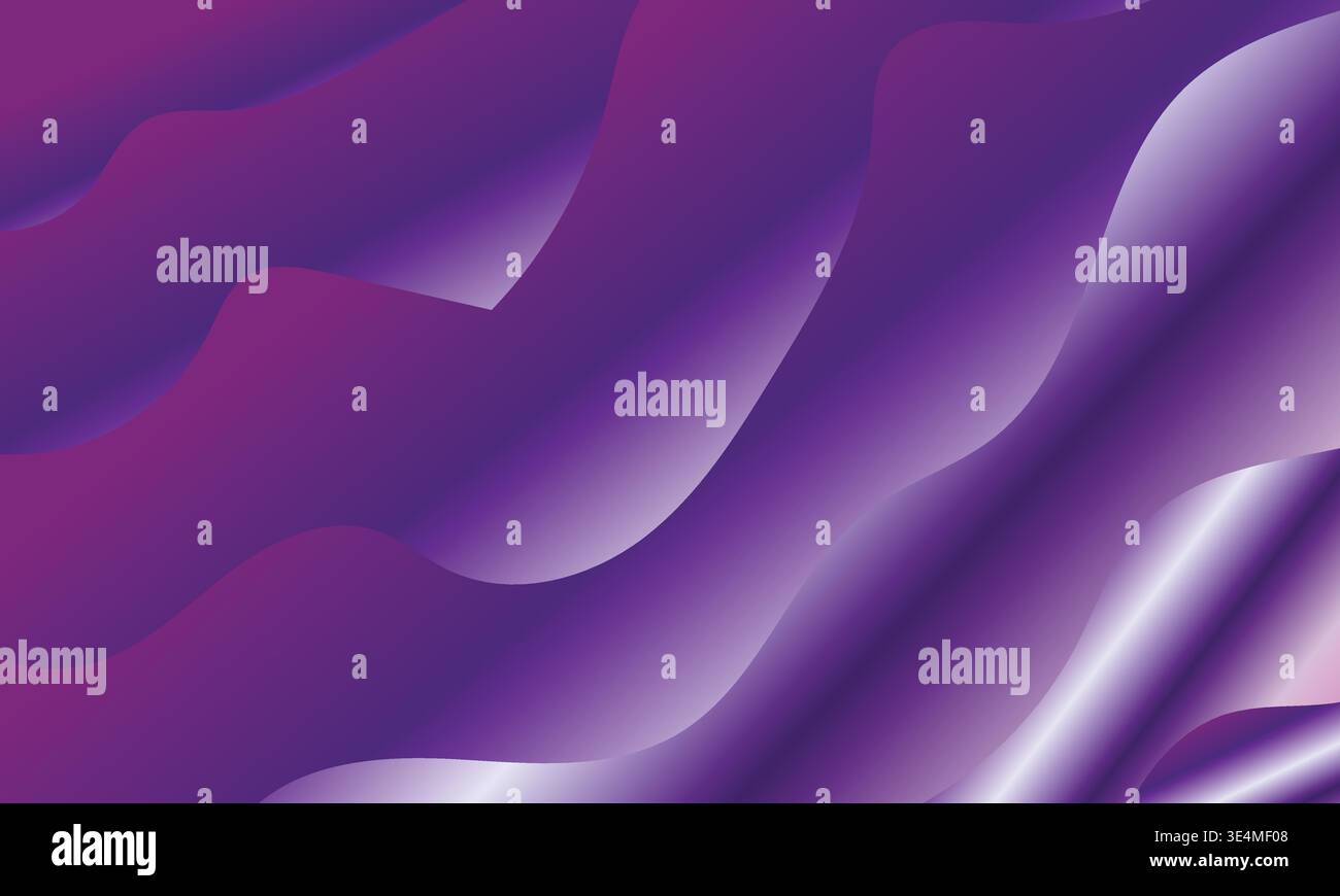 Onde astratte di vibrante sfumatura viola e lavanda Illustrazione Vettoriale