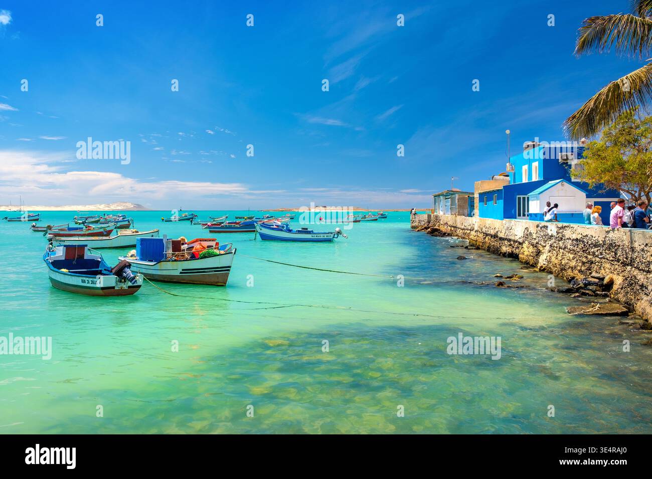 Il lungomare , Sal Rei, Boa Vista, Capo Verde / Isole Cabo Verde Foto Stock