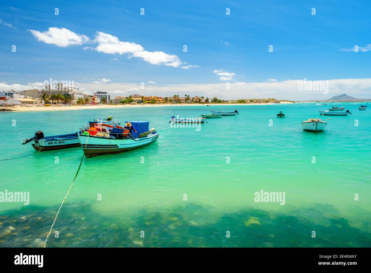 Il lungomare , Sal Rei, Boa Vista, Capo Verde / Isole Cabo Verde Foto Stock