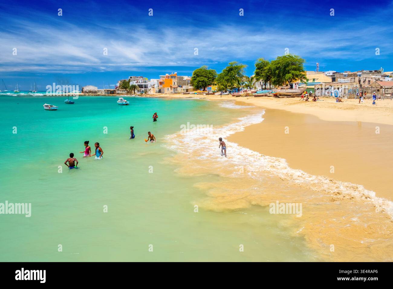 Spiaggia , Sal Rei, Boa Vista, Capo Verde / Isole Cabo Verde Foto Stock