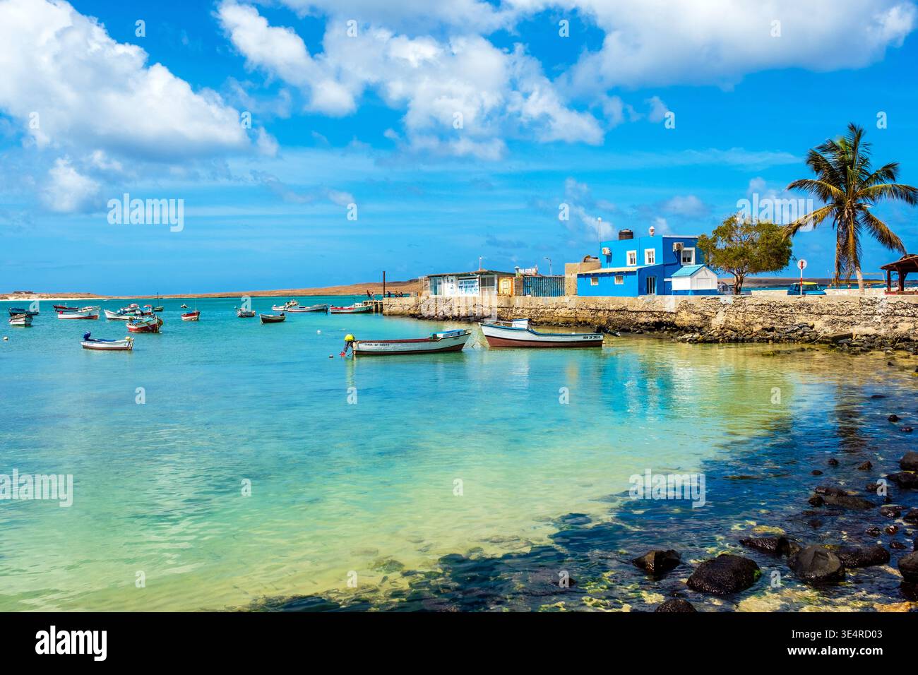 Il lungomare , Sal Rei, Boa Vista, Capo Verde / Isole Cabo Verde Foto Stock