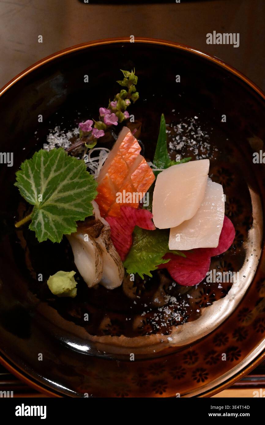 Sashimi fresco, Giappone. Foto Stock