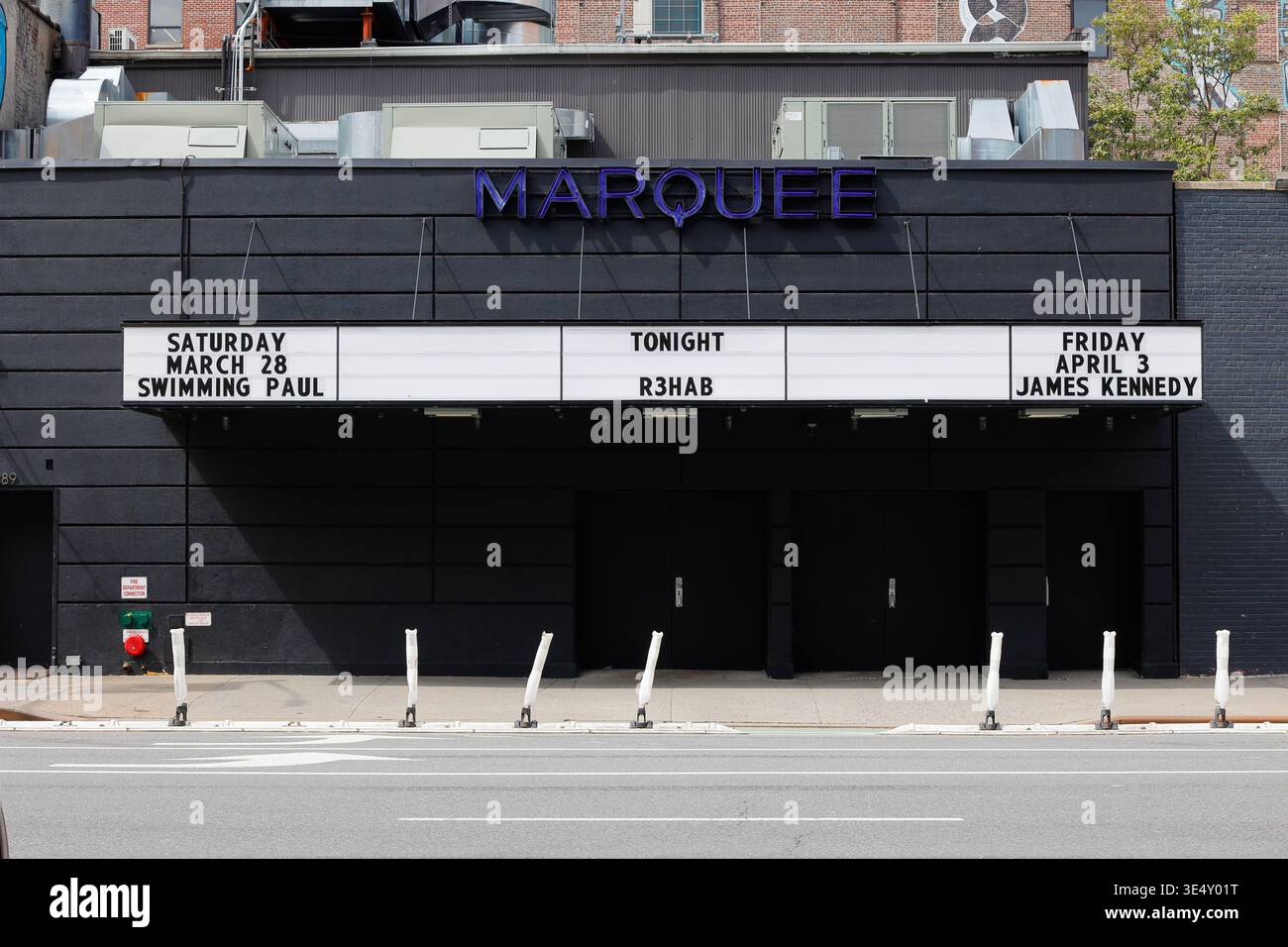 Marquee, 289 10th Ave, New York, negozio NYC di un nightclub nel Chelsea di Manhattan. Foto Stock