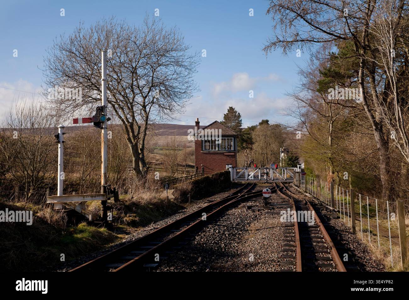 Stazione di Slaggyford sulla South Tynedale Railway a Northumberland, Regno Unito Foto Stock