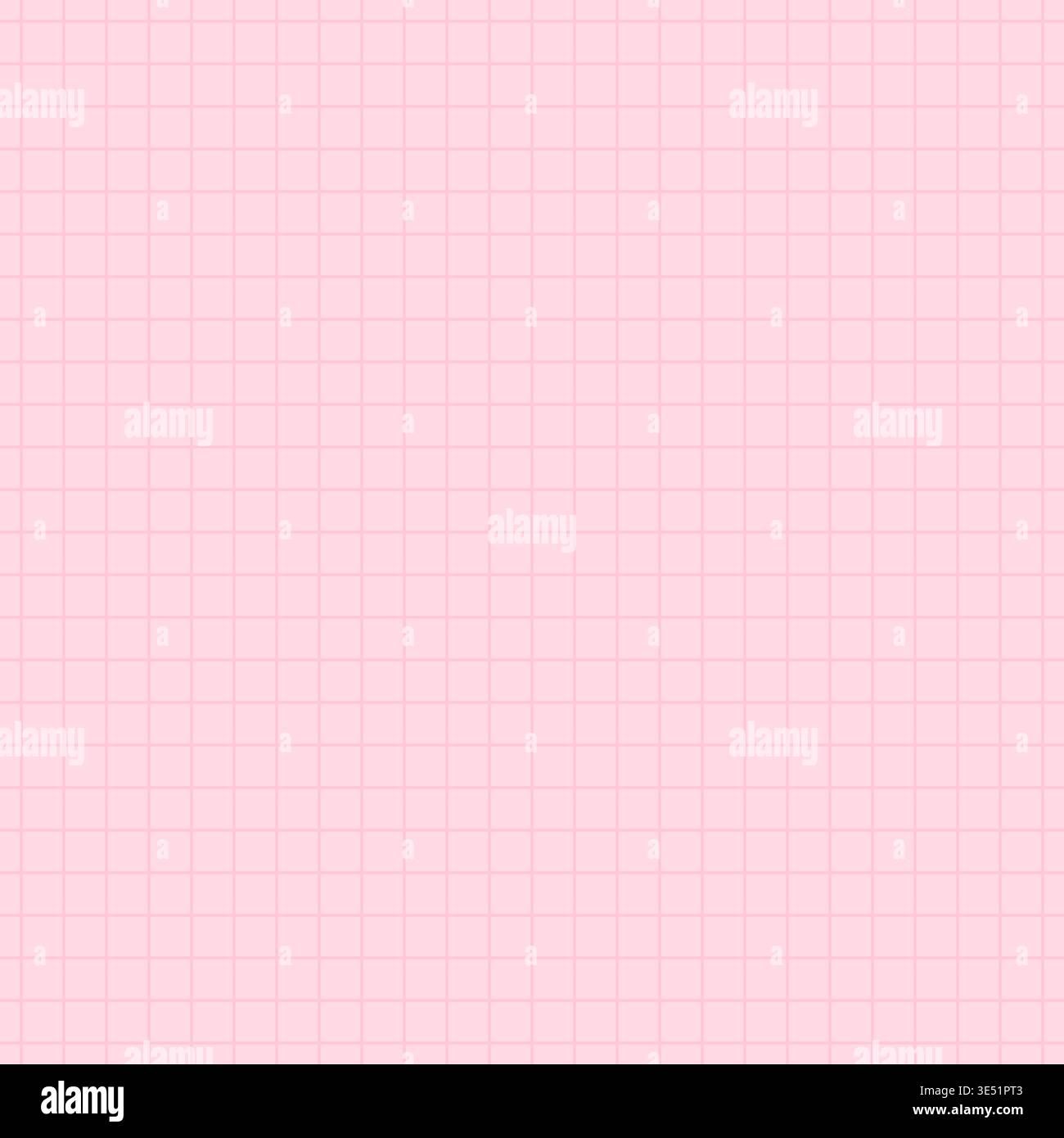 Griglia rosa senza cuciture su sfondo rosa chiaro. Carta per grafici a linee sottili rosa pastello. Questa illustrazione vettoriale minimalista è perfetta per la p digitale Illustrazione Vettoriale