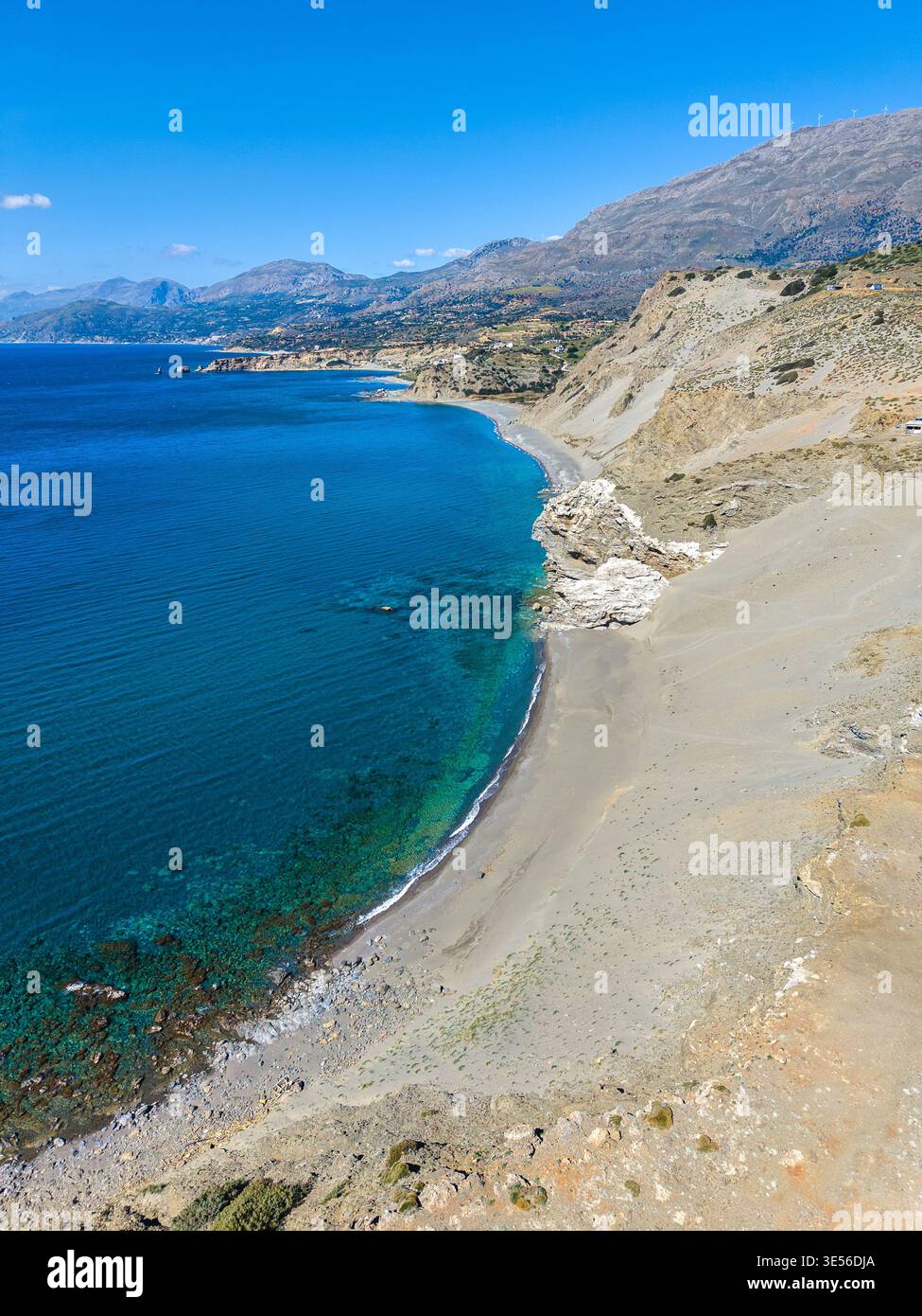 Colline di sabbia in Agios Pavlos beach, a sud di Creta, Grecia. Foto Stock