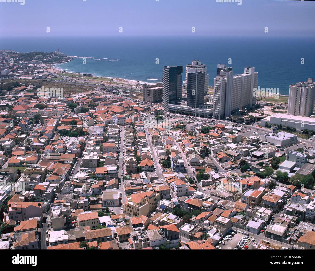 Israele. Tel Aviv-Yafo. Vista sulla città e sulla costa. Foto Stock