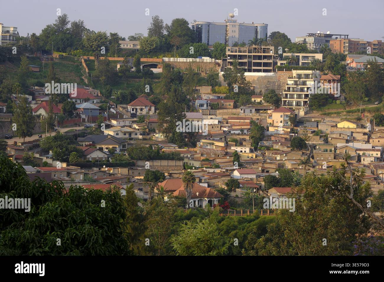Case ed edifici a Kigali, Ruanda Foto Stock