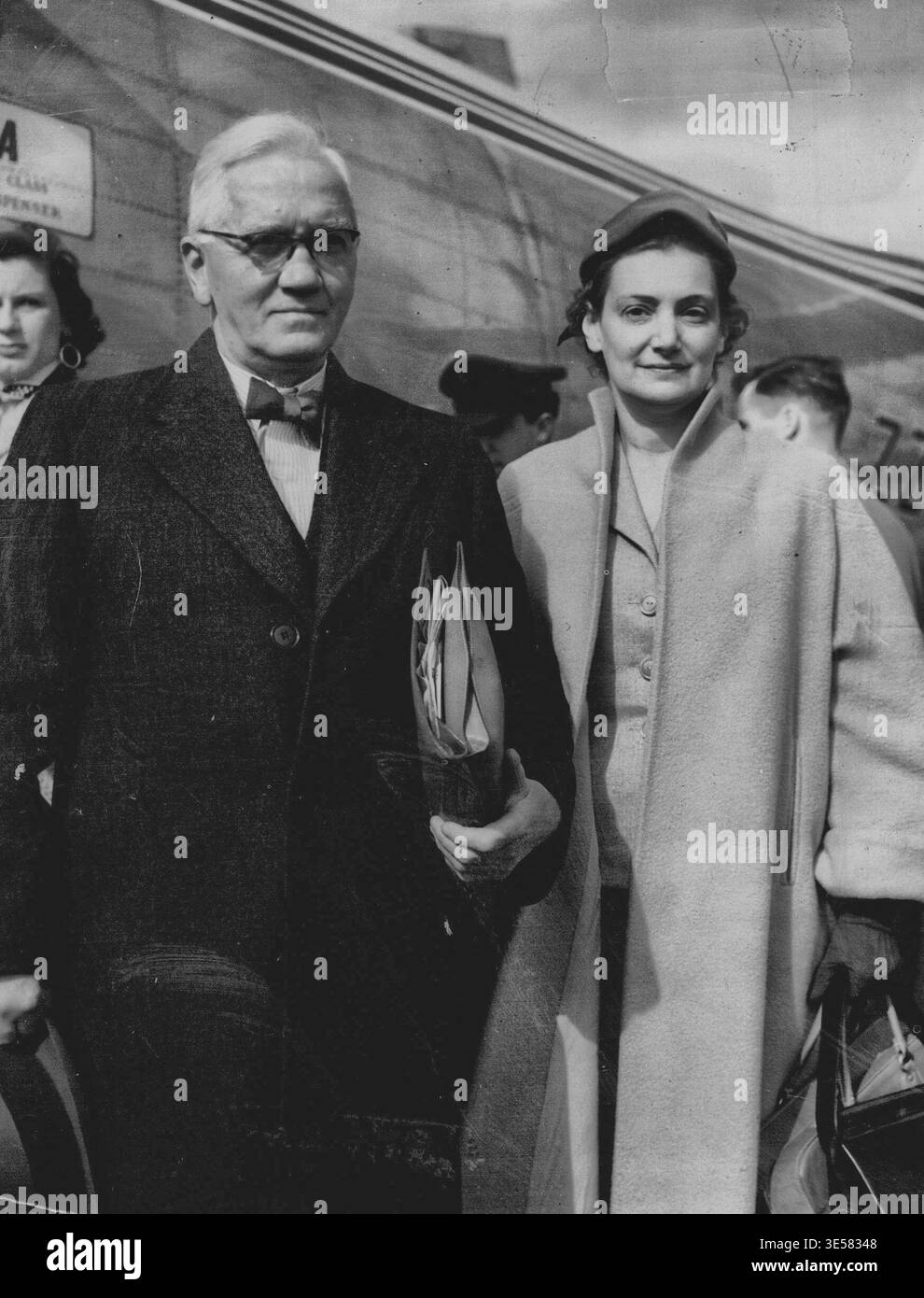 Sir Alexander Fleming e Lady Fleming. 23 maggio 1955. Foto Stock