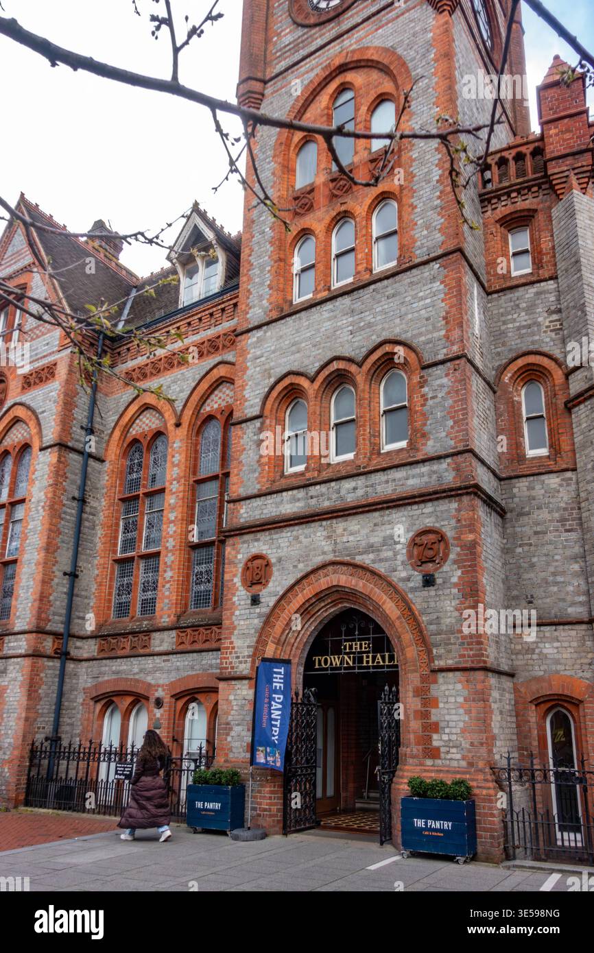 Ingresso al municipio di Reading in Blagrave Street a Reading, Regno Unito Foto Stock