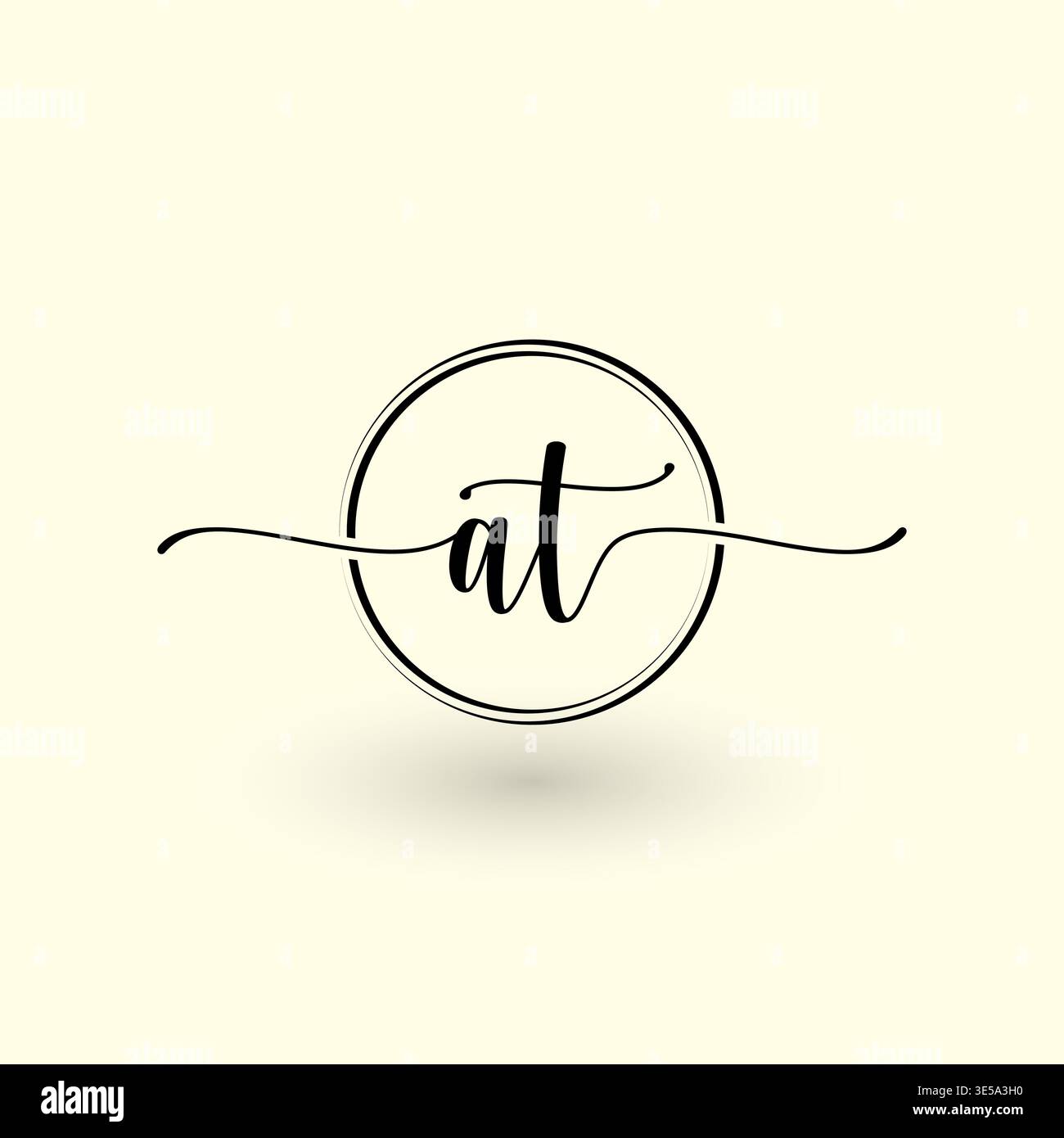 Logo con lettera circolare Illustrazione Vettoriale