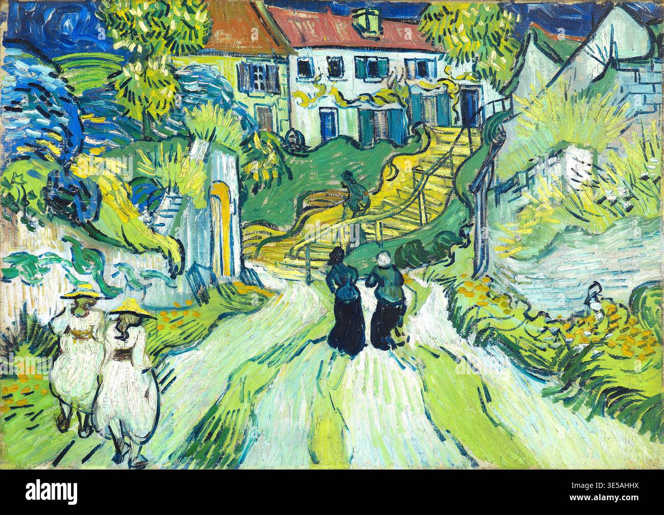 Scala ad Auvers 1890, Treppe ad Auvers 1890, Gemälde von Vincent Willem van Gogh geb. 30. März 1853 a Groot-Zundert, gest. 29. Juli 1890 a Auvers Foto Stock