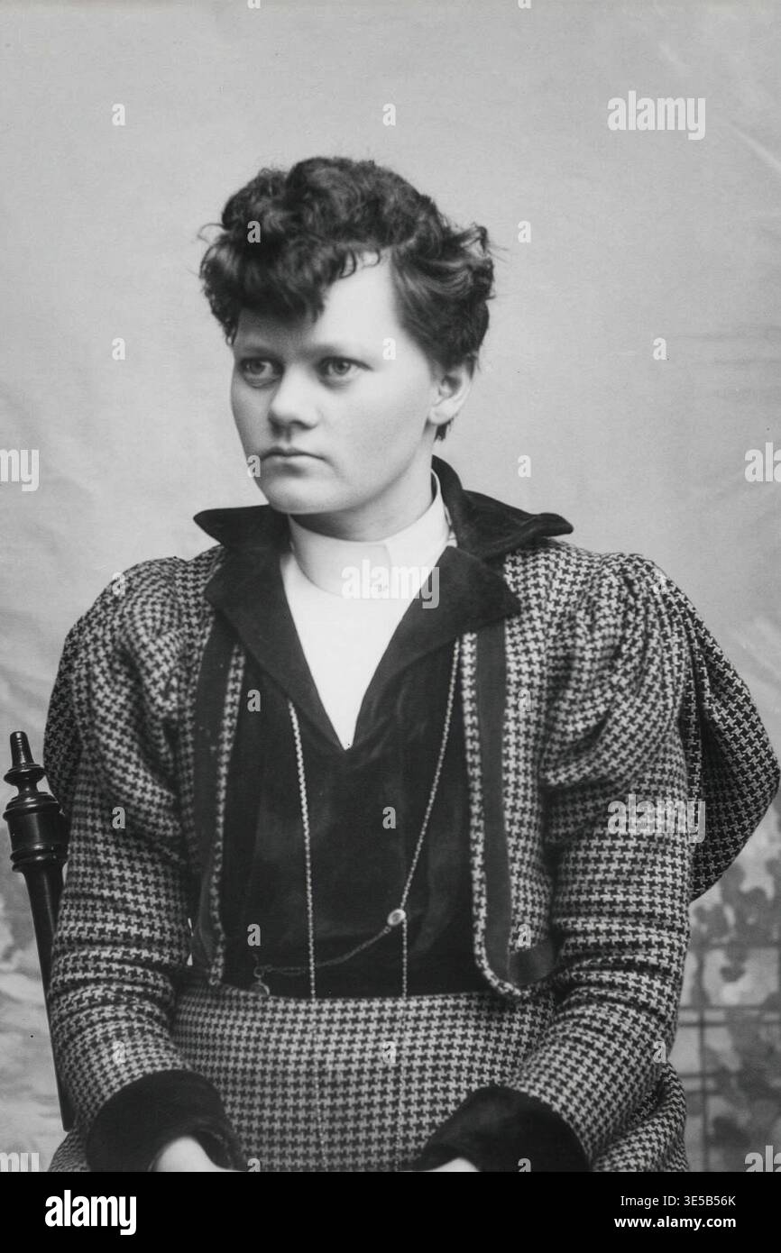 Marie Høeg, fotografa e suffragista norvegese, 1895-1903. Foto Stock