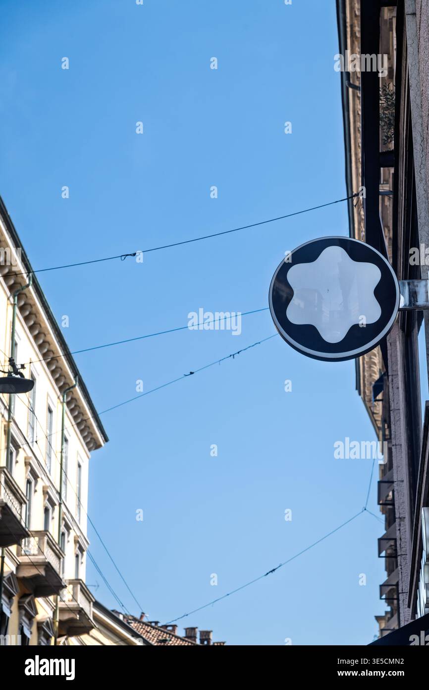 MONTBLANC Milano Montenapoleone Store Foto Stock