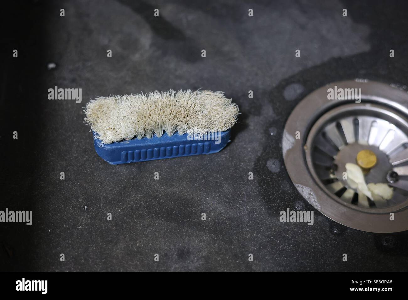 Spazzolina per la pulizia, oggetto correlato al colore blu Foto Stock