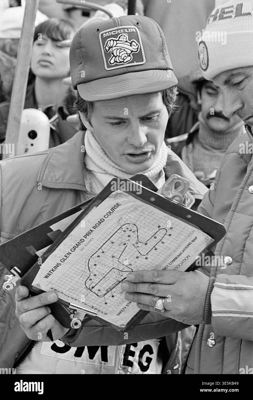 1979 - Gilles Villeneuve - Ferrari 312T4 - F1 Gran Premio degli Stati Uniti - Watkins Glen - Original negative Scan Foto Stock