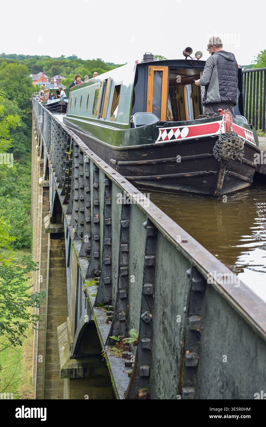 pontcysyllte acqueduct, ellesmere Canal wales Regno Unito Foto Stock