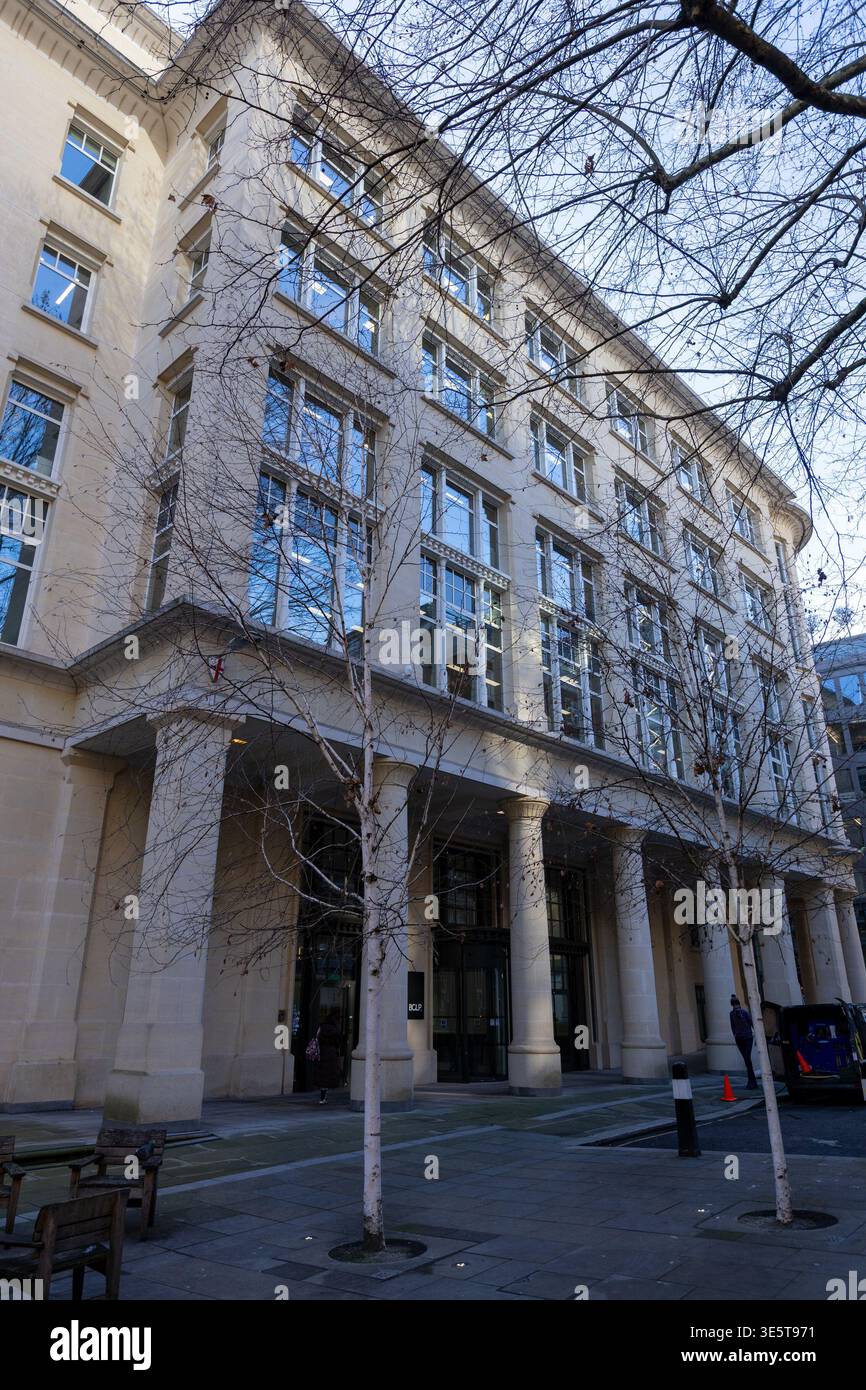 L'ufficio londinese di Bryan Cave Leighton Paisner LLP (BCLP), uno studio legale internazionale con 32 uffici in tutto il mondo. Situato nella Governors House, City of Foto Stock