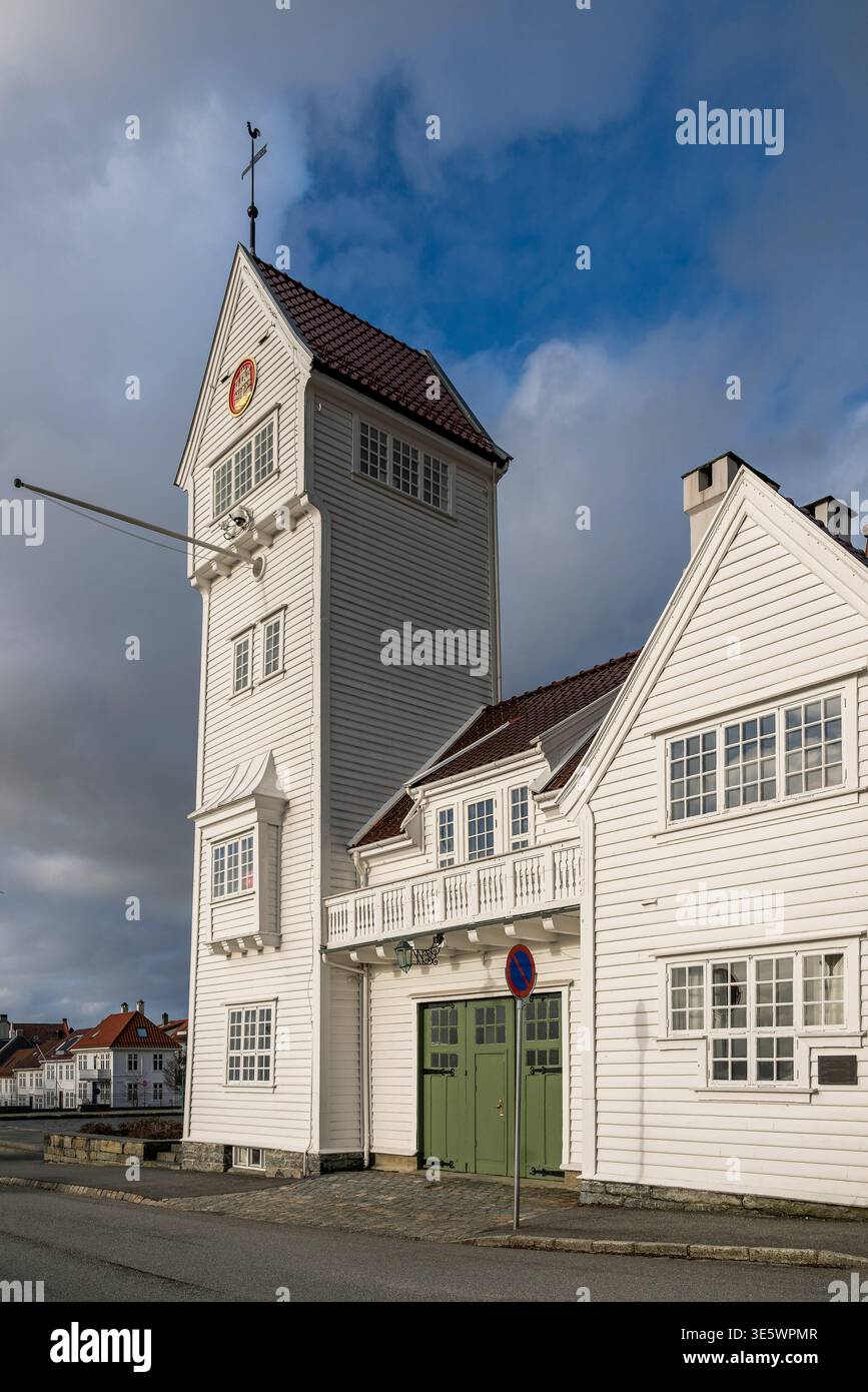 Skansen vecchia caserma dei vigili del fuoco, Bergen, Vestland, Norvegia Foto Stock